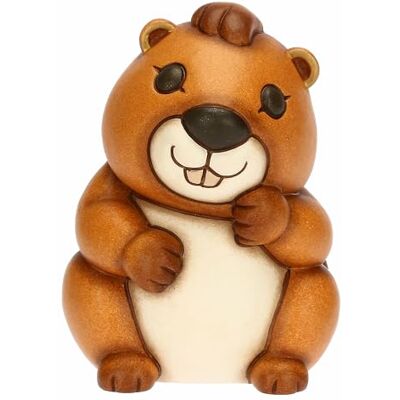 THUN , Marmota Marty de cerámica, línea Abbracciami, marmota de colección, Idea de Regalo para Navidad, 7,6 x 7,9 x 10,4 cm THUN , Marmota Marty de cerámica, línea Abbracciami, marmota de colección, Idea de Regalo para Navidad, 7,6 x 7,9 x 10,4 cm
