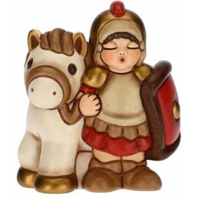 THUN Figura Belén Soldado con Caballo Decoraciones Navidad Casa Línea Belén Clásico, Variante Roja Cerámica 7,5 x 5,5 x 8,5 h cm THUN Figura Belén Soldado con Caballo Decoraciones Navidad Casa Línea Belén Clásico, Variante Roja Cerámica 7,5 x 5,5 x 8,5 h cm