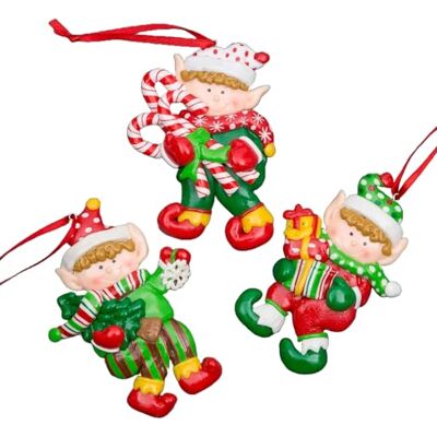 SHATCHI Decoraciones Colgantes de Navidad para el hogar, Elfos Que sostienen Regalos, Caramelos, árbol de Navidad, Juego de 3 Unidades, 11 x 6 cm, Manualidades SHATCHI Decoraciones Colgantes de Navidad para el hogar, Elfos Que sostienen Regalos, Caramelos, árbol de Navidad, Juego de 3 Unidades, 11 x 6 cm, Manualidades