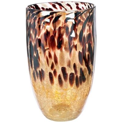 ART Jarrón Decorativo de Cristal marrón Hecho a Mano – Regalo para Boda Altura 29 cm ART Jarrón Decorativo de Cristal marrón Hecho a Mano – Regalo para Boda Altura 29 cm