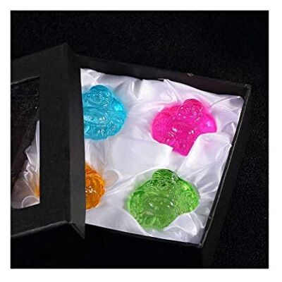 lachineuse Caja de 4 Budas Sonrientes de Colores Estatuas de Buda de 4 cm Verde, Amarillo, Turquesa y Rosa Decoración con Amuleto de la Suerte Mini Buda Idea de Regalo Zen asiático lachineuse Caja de 4 Budas Sonrientes de Colores Estatuas de Buda de 4 cm Verde, Amarillo, Turquesa y Rosa Decoración con Amuleto de la Suerte Mini Buda Idea de Regalo Zen asiático