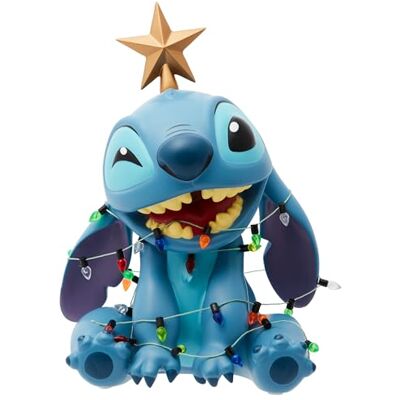 Enesco Disney Showcase Stitch Envuelto en Luces de Navidad, 19 cm, Multicolor Enesco Disney Showcase Stitch Envuelto en Luces de Navidad, 19 cm, Multicolor