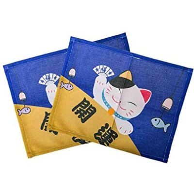 lachineuse – 2 Posavasos japoneses Modelo Gato de la Suerte lachineuse – 2 Posavasos japoneses Modelo Gato de la Suerte