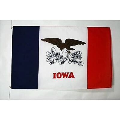 AZ FLAG Bandera Iowa 150x90 cm Estandarte Americana Poliéster 100D 2 Ojales AZ FLAG Bandera Iowa 150x90 cm Estandarte Americana Poliéster 100D 2 Ojales