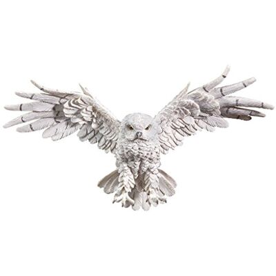 Design Toscano Mystical Spirit Escultura de Pared de búho, Resina, Color Blanco, 14 x 49,5 x 28 cm Design Toscano Mystical Spirit Escultura de Pared de búho, Resina, Color Blanco, 14 x 49,5 x 28 cm