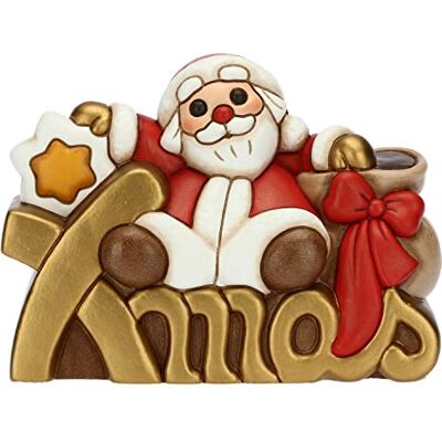 THUN Navidad 2022 Figura Decorativa de Papá Noel en inscripción de Navidad de cerámica Decorada a Mano Idea 2022-15x7.2x11 cm h THUN Navidad 2022 Figura Decorativa de Papá Noel en inscripción de Navidad de cerámica Decorada a Mano Idea 2022-15x7.2x11 cm h