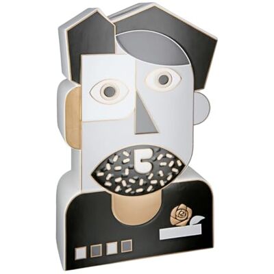 Gilde Jarrón Decorativo con diseño de Cara – Objeto de Arte Decorativo – jarrón de cerámica – Decoración Salón Regalo Regalo de cumpleaños – Negro Blanco Altura 41 cm Gilde Jarrón Decorativo con diseño de Cara – Objeto de Arte Decorativo – jarrón de cerámica – Decoración Salón Regalo Regalo de cumpleaños – Negro Blanco Altura 41 cm