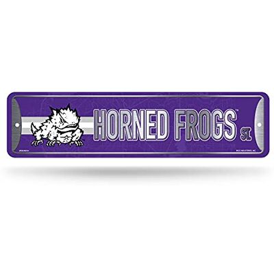 Rico Industries NCAA TCU Letrero de metal para decoración del hogar (4 x 15 pulgadas), ideal para el hogar, la oficina, el dormitorio y la cueva de hombre Rico Industries NCAA TCU Letrero de metal para decoración del hogar (4 x 15 pulgadas), ideal para el hogar, la oficina, el dormitorio y la cueva de hombre