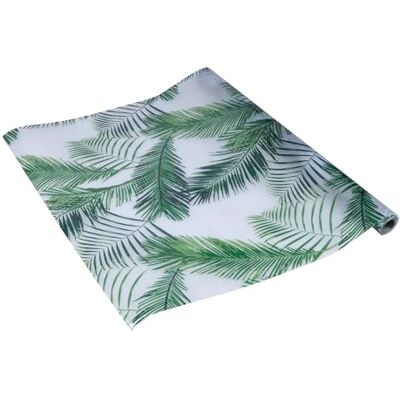 Venilia Lámina vitrostática estática para ventana, lámina de privacidad con hojas de palma, película de vidrio esmerilado, película para parabrisas, lámina decorativa de cristal, transparente, 45 cm x Venilia Lámina vitrostática estática para ventana, lámina de privacidad con hojas de palma, película de vidrio esmerilado, película para parabrisas, lámina decorativa de cristal, transparente, 45 cm x