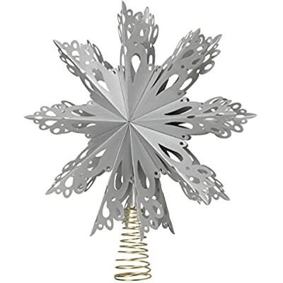 Broste Copenhagen Christmas Star Punta para árbol de Navidad (Papel Plateado, 30 cm) Broste Copenhagen Christmas Star Punta para árbol de Navidad (Papel Plateado, 30 cm)