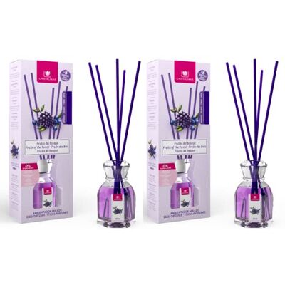 CRISTALINAS Pack 2 Ambientador Mikado Clásico Aroma Frutos del Bosque 100% Puro Duración 8 Semanas 2x40ml 0% Alcohol CRISTALINAS Pack 2 Ambientador Mikado Clásico Aroma Frutos del Bosque 100% Puro Duración 8 Semanas 2x40ml 0% Alcohol