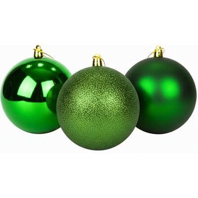 SHATCHI Juego de 3 Bolas Grandes de PVC de Color Verde Oscuro, inastillables, Brillantes, Mate, con Acabado Brillante, Juego Surtido de Bolas de Navidad, decoración Festiva para Colgar en el árbol de Navidad SHATCHI Juego de 3 Bolas Grandes de PVC de Color Verde Oscuro, inastillables, Brillantes, Mate, con Acabado Brillante, Juego Surtido de Bolas de Navidad, decoración Festiva para Colgar en el árbol de Navidad