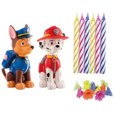 dekora Vela Decorativa Sin Aroma Kit PVC Patrulla Canina con 10 Velas para Decorar Tartas Decoración de Tartas dekora Vela Decorativa Sin Aroma Kit PVC Patrulla Canina con 10 Velas para Decorar Tartas Decoración de Tartas