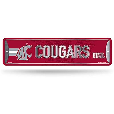 Rico Industries NCAA Washington State Cougars Letrero de metal para decoración del hogar (4 x 15 pulgadas), ideal para el hogar, la oficina, el dormitorio y la cueva de hombre. Hecho Rico Industries NCAA Washington State Cougars Letrero de metal para decoración del hogar (4 x 15 pulgadas), ideal para el hogar, la oficina, el dormitorio y la cueva de hombre. Hecho