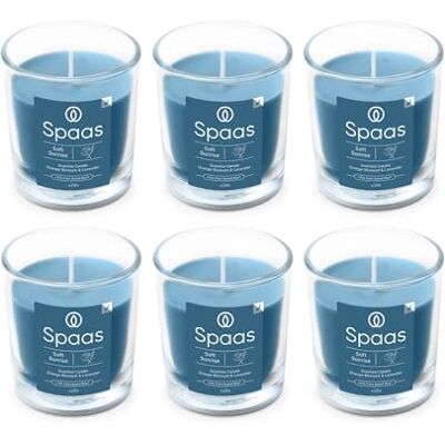 Spaas 6x Vela perfumada 25 h, Soft Sunrise Spaas 6x Vela perfumada 25 h, Soft Sunrise