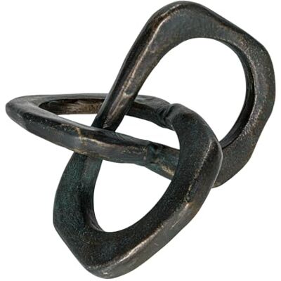 BLOOMINGVILLE Figura de Nudo de Metal Antiguo, Negro, Hierro BLOOMINGVILLE Figura de Nudo de Metal Antiguo, Negro, Hierro