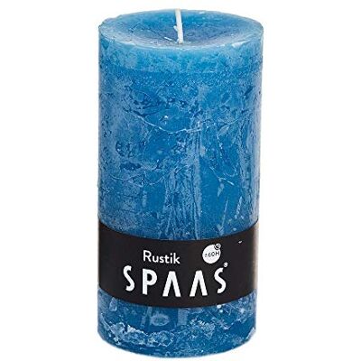 Spaas 8 velas rústicas sin perfume 70/130 mm, ± 60 horas, color turquesa Spaas 8 velas rústicas sin perfume 70/130 mm, ± 60 horas, color turquesa