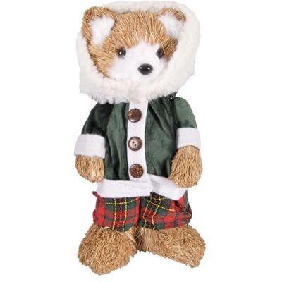 Ciao Christmas Teddy Bear Male (30cm) Puppet Decoration in Natural Material and Fabric, Green, Polystyrene, 30 cm Ciao Christmas Teddy Bear Male (30cm) Puppet Decoration in Natural Material and Fabric, Green, Polystyrene, 30 cm