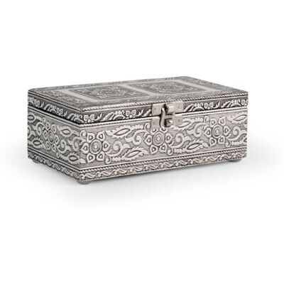 H&H Giaya Caja de madera y aluminio, rectangular, 9 x 16,5 cm H&H Giaya Caja de madera y aluminio, rectangular, 9 x 16,5 cm