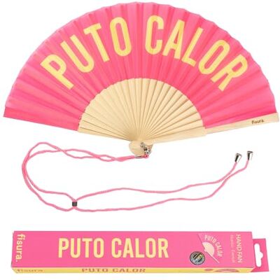 Fisura – Abanico original con mensaje “p*to calor”. Abanico de madera moderno y gracioso. Abanico rosa y amarillo. Abanico con cuelga abanico. 42,5 x 23 cm. Fisura – Abanico original con mensaje “p*to calor”. Abanico de madera moderno y gracioso. Abanico rosa y amarillo. Abanico con cuelga abanico. 42,5 x 23 cm.