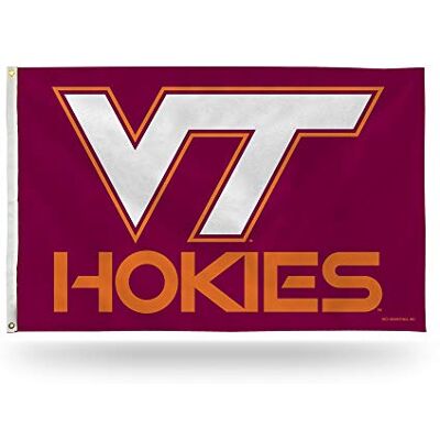 Rico Industries NCAA Bandera de una sola cara de 3 pies por 5 pies con ojales, Virginia Tech Hokies Rico Industries NCAA Bandera de una sola cara de 3 pies por 5 pies con ojales, Virginia Tech Hokies