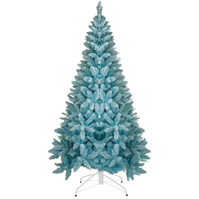SHATCHI Árbol de Navidad Azul Flocado de 7 pies, Pino Artificial, Plegable, Soporte de Metal, 1084 Puntas, Ramas con bisagras, nevado, arbusto, decoración de Lujo para el hogar SHATCHI Árbol de Navidad Azul Flocado de 7 pies, Pino Artificial, Plegable, Soporte de Metal, 1084 Puntas, Ramas con bisagras, nevado, arbusto, decoración de Lujo para el hogar