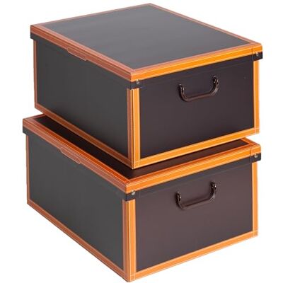 KANGURU Juego de 2 cajas de almacenamiento - Elegantes, hechas en Italia, gran capacidad KANGURU Juego de 2 cajas de almacenamiento - Elegantes, hechas en Italia, gran capacidad