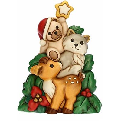 THUN Adornos navideños Teddy y los Amigos del Bosque de cerámica Decorada a Mano Idea 2022-22x14.2x30 cm h THUN Adornos navideños Teddy y los Amigos del Bosque de cerámica Decorada a Mano Idea 2022-22x14.2x30 cm h