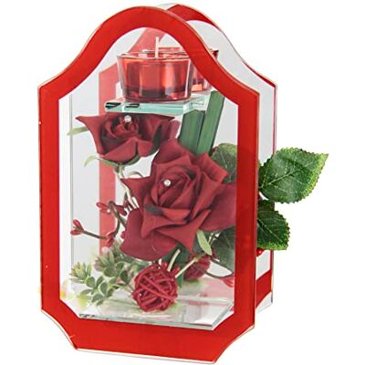 I.GE.A. Planta Artificial - Rosa - 14cm de altura, 22cm de ancho - Plantas Artificiales I.GE.A. Planta Artificial - Rosa - 14cm de altura, 22cm de ancho - Plantas Artificiales