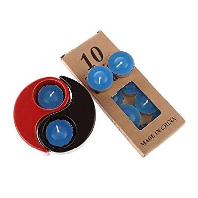 lachineuse Vela símbolo Yin Yang Blanco y Negro – con 10 Velas lachineuse Vela símbolo Yin Yang Blanco y Negro – con 10 Velas