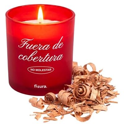 Fisura – Vela aromática original “Fuera de cobertura” en vaso. Vela de soja con aroma esencia de madera. Con caja de regalo. 40 horas de duración. 470 gramos. Regalo original. Fisura – Vela aromática original “Fuera de cobertura” en vaso. Vela de soja con aroma esencia de madera. Con caja de regalo. 40 horas de duración. 470 gramos. Regalo original.