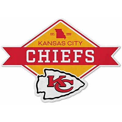 Rico Industries NFL Kansas City Chiefs Banderín de corte en forma de diamante, decoración del hogar y sala de estar, fieltro suave EZ para colgar Rico Industries NFL Kansas City Chiefs Banderín de corte en forma de diamante, decoración del hogar y sala de estar, fieltro suave EZ para colgar