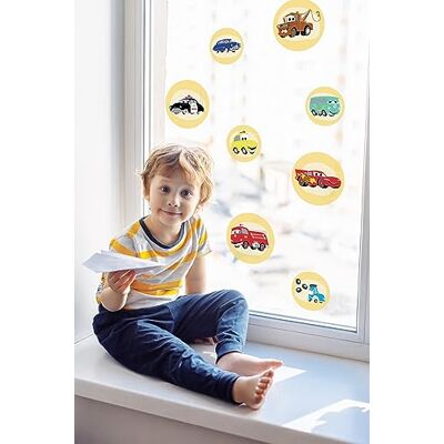 Komar Disney Pegatinas para ventana de Cars Ka-Chow Bubbles, tamaño 30 x 30 cm, 2 hojas, habitación de niños, habitación de bebé, ventana, imagen para ventana Komar Disney Pegatinas para ventana de Cars Ka-Chow Bubbles, tamaño 30 x 30 cm, 2 hojas, habitación de niños, habitación de bebé, ventana, imagen para ventana