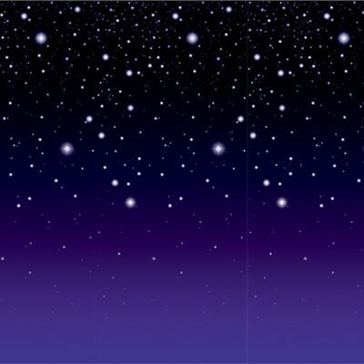 Beistle 1-Pack Starry Night Backdrop, 4-Feet by 30-Feet Beistle 1-Pack Starry Night Backdrop, 4-Feet by 30-Feet