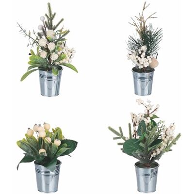 Tivoli Xmas Garden Juego de 12 Plantas navideñas Artificiales, Maceta de Hierro, diámetro 6 x 16 cm Tivoli Xmas Garden Juego de 12 Plantas navideñas Artificiales, Maceta de Hierro, diámetro 6 x 16 cm