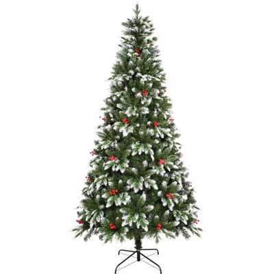 Uten Árbol de Navidad Artificial 150 cm, Lujo PE Árbol Nieve Decoración Interiores, 500 Aspecto Natural Puntas PVC y PE, 23 Grupo Bayas Rojas, Rama de Bisagra, Base de Metal, Reutilizable Uten Árbol de Navidad Artificial 150 cm, Lujo PE Árbol Nieve Decoración Interiores, 500 Aspecto Natural Puntas PVC y PE, 23 Grupo Bayas Rojas, Rama de Bisagra, Base de Metal, Reutilizable