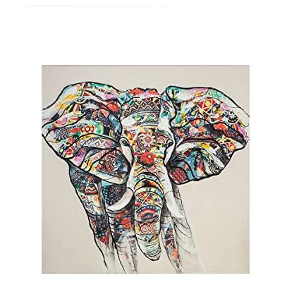 Gilde - Arte de Pared de Elefante - Colorido y Expresivo - 100x100cm - Decoración de Pared Gilde - Arte de Pared de Elefante - Colorido y Expresivo - 100x100cm - Decoración de Pared