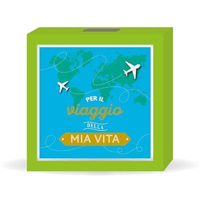 Creative Salvadenero de Madera para Regalo de cumpleaños con la inscripción «per il viaggio Della MIA Vita Creative Salvadenero de Madera para Regalo de cumpleaños con la inscripción «per il viaggio Della MIA Vita
