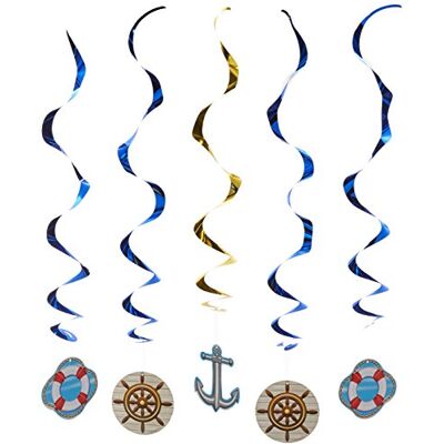 Beistle 5-Pack Cruise Ship Whirls, 3-Feet 4-Inch Beistle 5-Pack Cruise Ship Whirls, 3-Feet 4-Inch