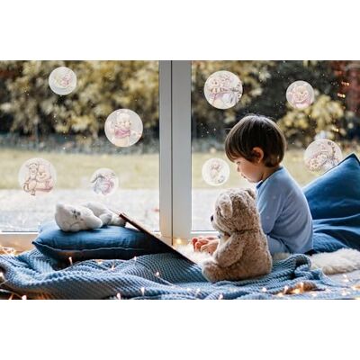 Komar Disney Winnie the Pooh Wonderful Bubbles Pegatinas para ventana, tamaño 30 x 30 cm, 2 hojas, habitación de bebé, habitación de bebé, ventana, imagen para ventana Komar Disney Winnie the Pooh Wonderful Bubbles Pegatinas para ventana, tamaño 30 x 30 cm, 2 hojas, habitación de bebé, habitación de bebé, ventana, imagen para ventana