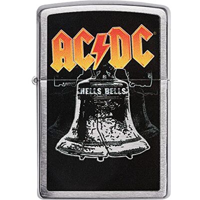 Zippo Encendedor a Prueba de Viento AC/DC Hells Bells Acabado Street Chrome con Color Image Recargable Reutilizable Diseño a Prueba de Viento Caja de Regalo Hecho en EEUU Zippo Encendedor a Prueba de Viento AC/DC Hells Bells Acabado Street Chrome con Color Image Recargable Reutilizable Diseño a Prueba de Viento Caja de Regalo Hecho en EEUU