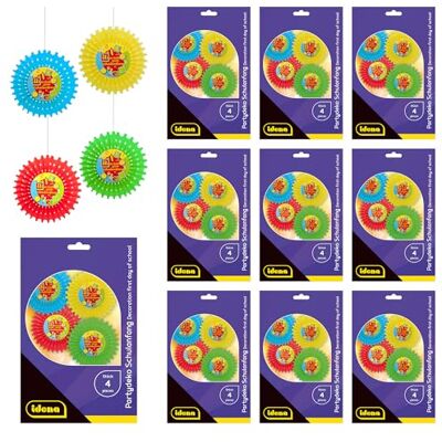 Idena 90287-Decoración, 10 x 4 Piezas, guirnaldas Colores Vivos, decoración Vuelta al Cole, Papel, Red, Green, Blue, Yellow, One Size, 10 Idena 90287-Decoración, 10 x 4 Piezas, guirnaldas Colores Vivos, decoración Vuelta al Cole, Papel, Red, Green, Blue, Yellow, One Size, 10