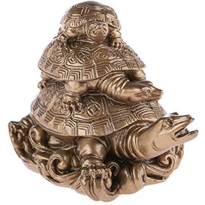 lachineuse Figura de 3 Tortugas Feng Shui – Tortugas Decorativas – símbolo de longevidad, Riqueza, Prosperidad – Protección de la casa y la Familia – 11 x 8 x 7 cm – Deco asiático – Color Dorado lachineuse Figura de 3 Tortugas Feng Shui – Tortugas Decorativas – símbolo de longevidad, Riqueza, Prosperidad – Protección de la casa y la Familia – 11 x 8 x 7 cm – Deco asiático – Color Dorado