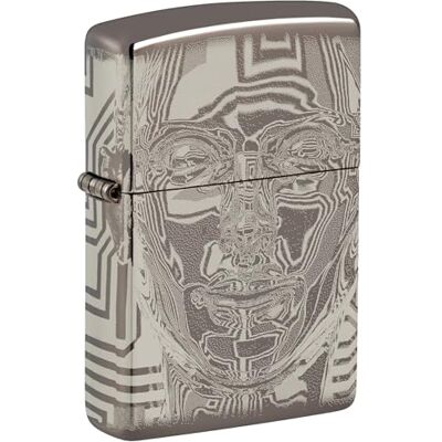 Zippo Encendedor a Prueba de Viento Street Art Face Design Recargable Estuche de Regalo Metal Hecho en EEUU Zippo Encendedor a Prueba de Viento Street Art Face Design Recargable Estuche de Regalo Metal Hecho en EEUU