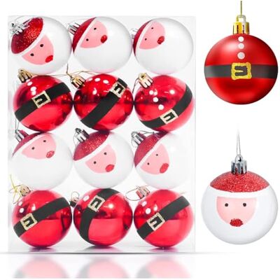 Uten Adornos para árbol de Navidad, Resistente a Las roturas, Adornos para el árbol de Navidad para Vacaciones de la Boda de la decoración de la Fiesta Grande Bola Colgante (Oro, 24pcs 8cm) Uten Adornos para árbol de Navidad, Resistente a Las roturas, Adornos para el árbol de Navidad para Vacaciones de la Boda de la decoración de la Fiesta Grande Bola Colgante (Oro, 24pcs 8cm)