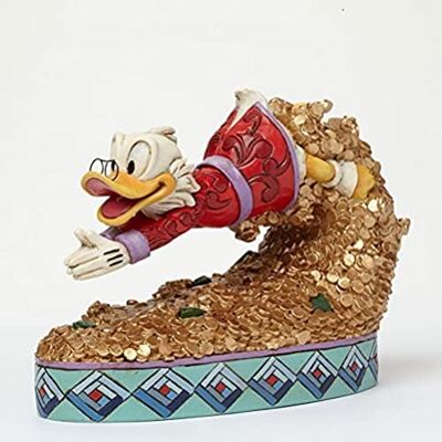 Disney Figura del Tío Gilito nadando en dinero, Traditions, para coleccionar, Enesco Disney Figura del Tío Gilito nadando en dinero, Traditions, para coleccionar, Enesco