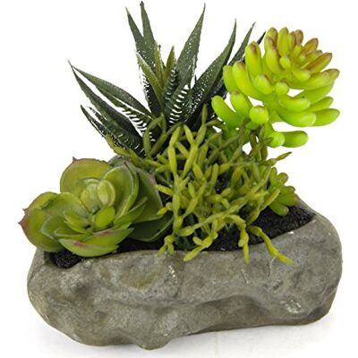 Planta Artificial Flair - 12x13x10 cm - Suculenta Verde Planta Artificial Flair - 12x13x10 cm - Suculenta Verde