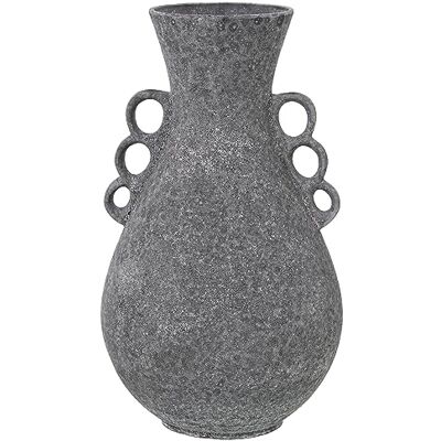 Jarrón de cerámica DRW - 19x33cm - Gris oscuro Jarrón de cerámica DRW - 19x33cm - Gris oscuro