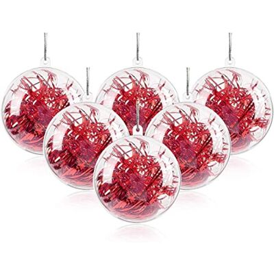 Uten 20 Bolas de Navidad Transparentes, Adornos rellenables, Bolas de Navidad Transparentes, Regalos para decoración de Fiesta de Festivales en Interiores y Exteriores (80 mm) Uten 20 Bolas de Navidad Transparentes, Adornos rellenables, Bolas de Navidad Transparentes, Regalos para decoración de Fiesta de Festivales en Interiores y Exteriores (80 mm)