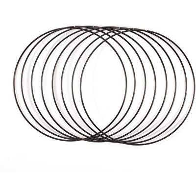Creative Metal para Manualidades, Negro, 8 Piezas, 25 cm x 3 mm, Aro Atrapasueños, Anillo de Guirnalda para Tapiz de Macramé, Ganchillo, Decoraciones Nupciales Creative Metal para Manualidades, Negro, 8 Piezas, 25 cm x 3 mm, Aro Atrapasueños, Anillo de Guirnalda para Tapiz de Macramé, Ganchillo, Decoraciones Nupciales